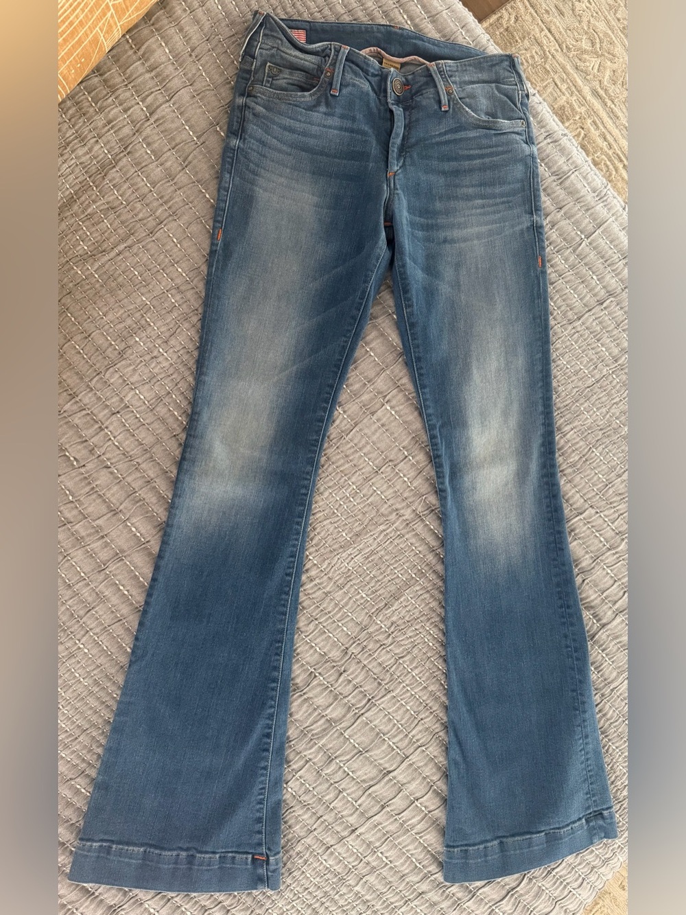 True Religion Women's Flared Jeans in Mid Blue Wash